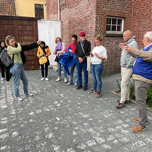Project partners on the walking trail for the Bruges Triennial